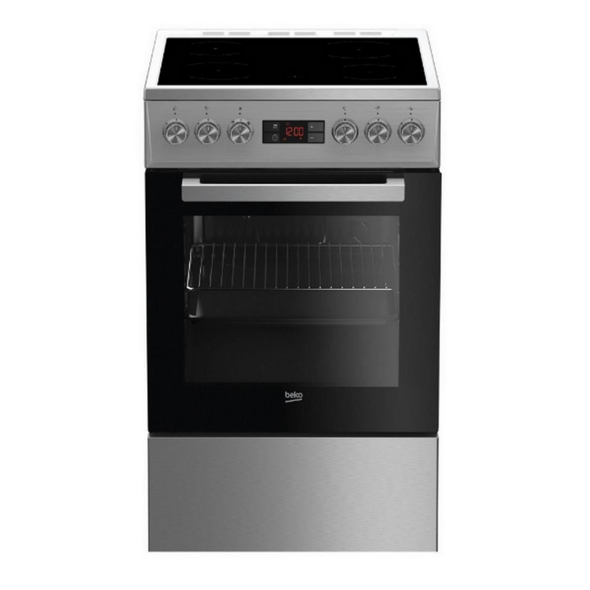 Beko Cuisinière vitrocéramique 55l 4 feux inox - FSE57300GX