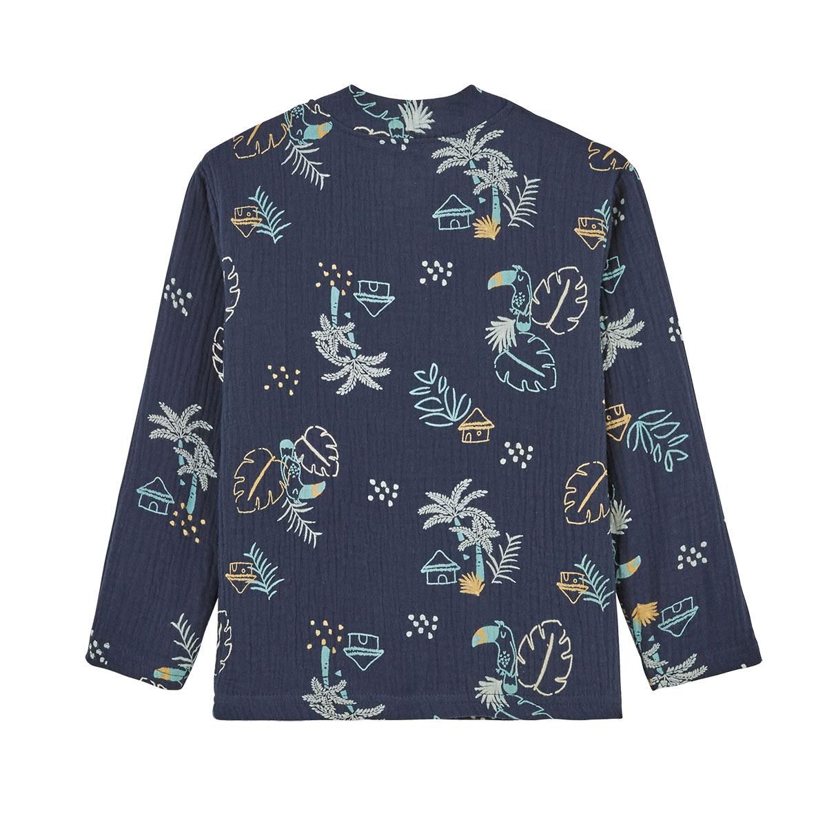 Petit Béguin Chemise bébé en gaze de coton Athi