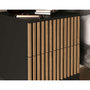 Voir la diapositive 3 : BEST MOBILIER Savanna - table de chevet - effet bois et noir - 40 cm