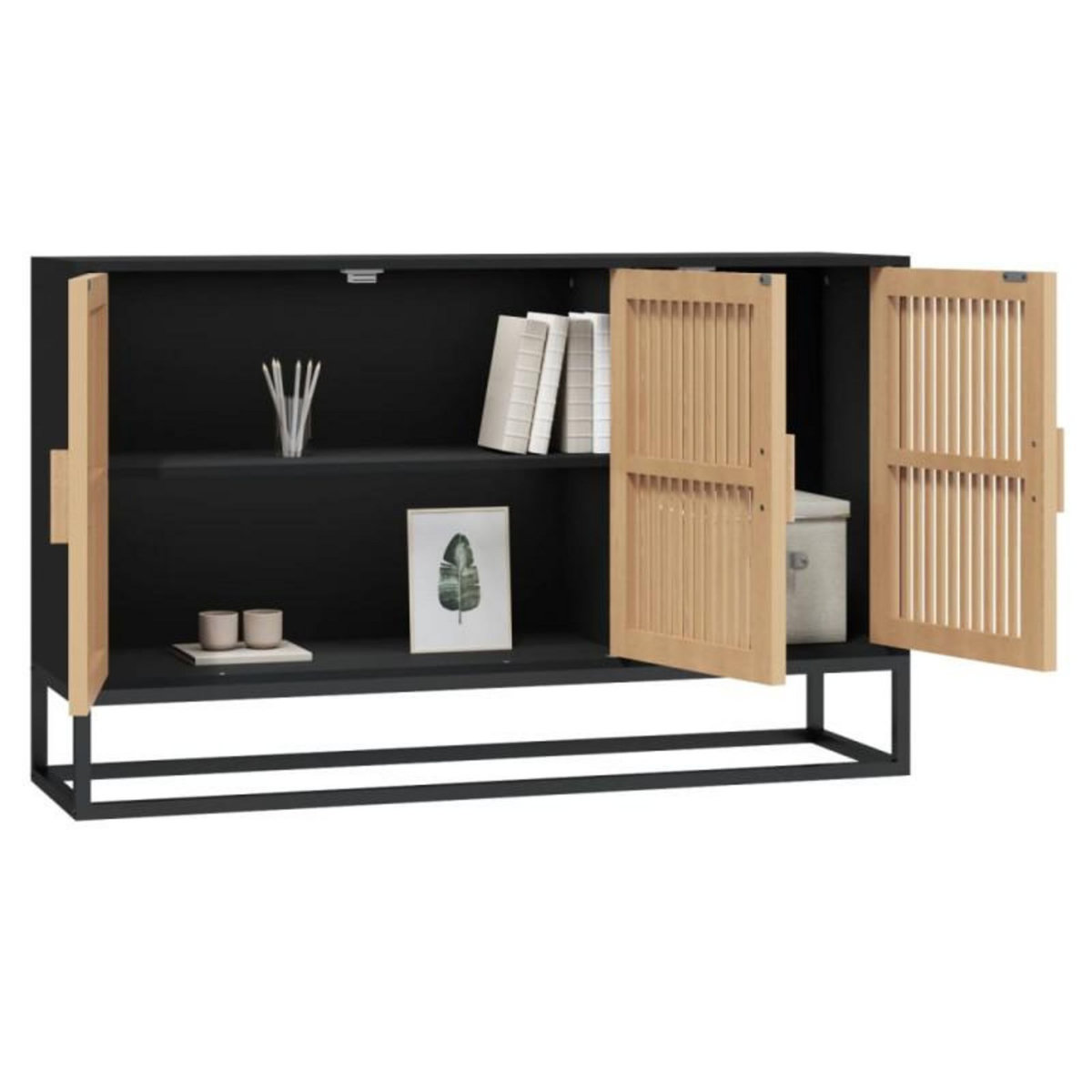 VIDAXL Buffet noir 105x30x65 cm bois d ingénierie