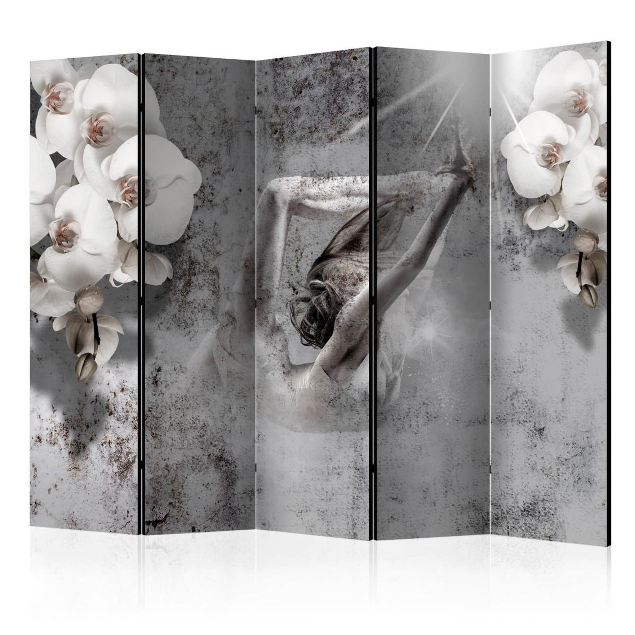 Paris Prix Paravent 5 volets  arrangement with orchid  172x225cm