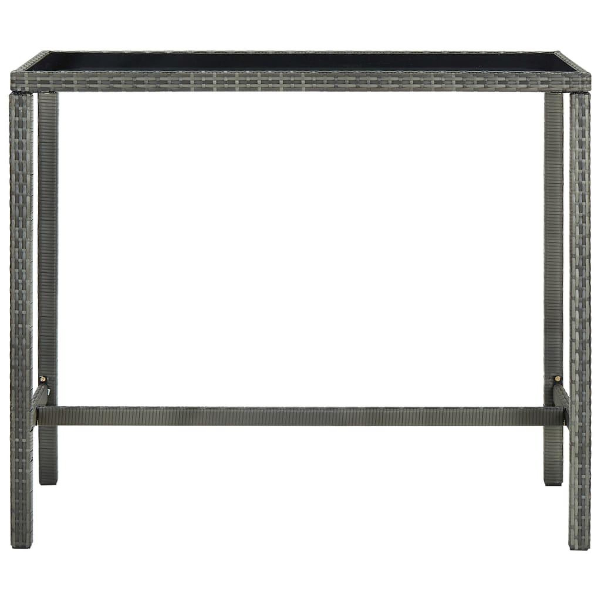 Voir la diapositive 4 : VIDAXL Ensemble de bar de jardin 5 pcs Resine tressee Gris