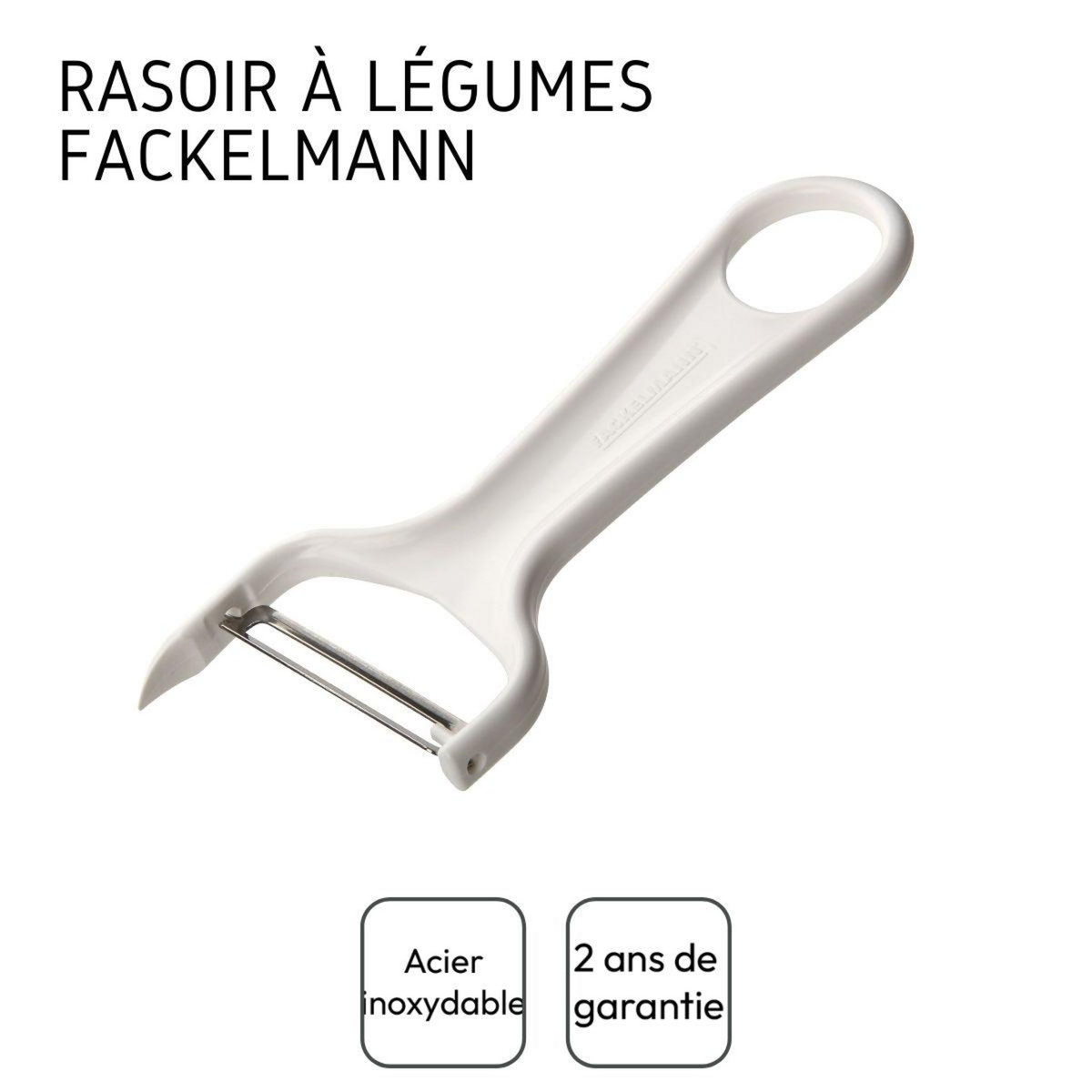 Fackelmann Lot de 2 rasoirs à légumes, éplucheurs à légumes 14 cm Fackelmann