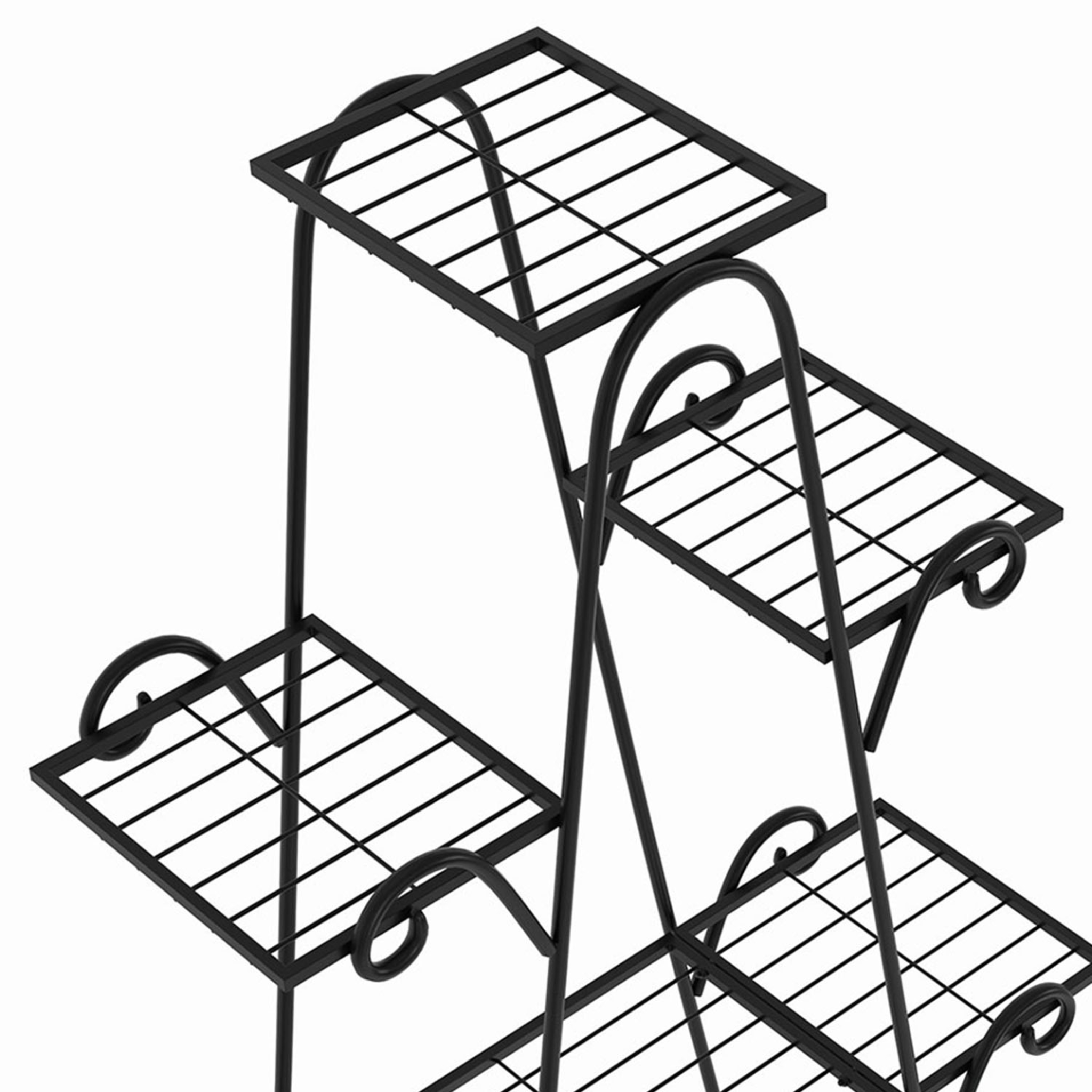 Voir la diapositive 6 : ID MARKET Etagère à pots de fleurs porte plante en métal 9 niveaux