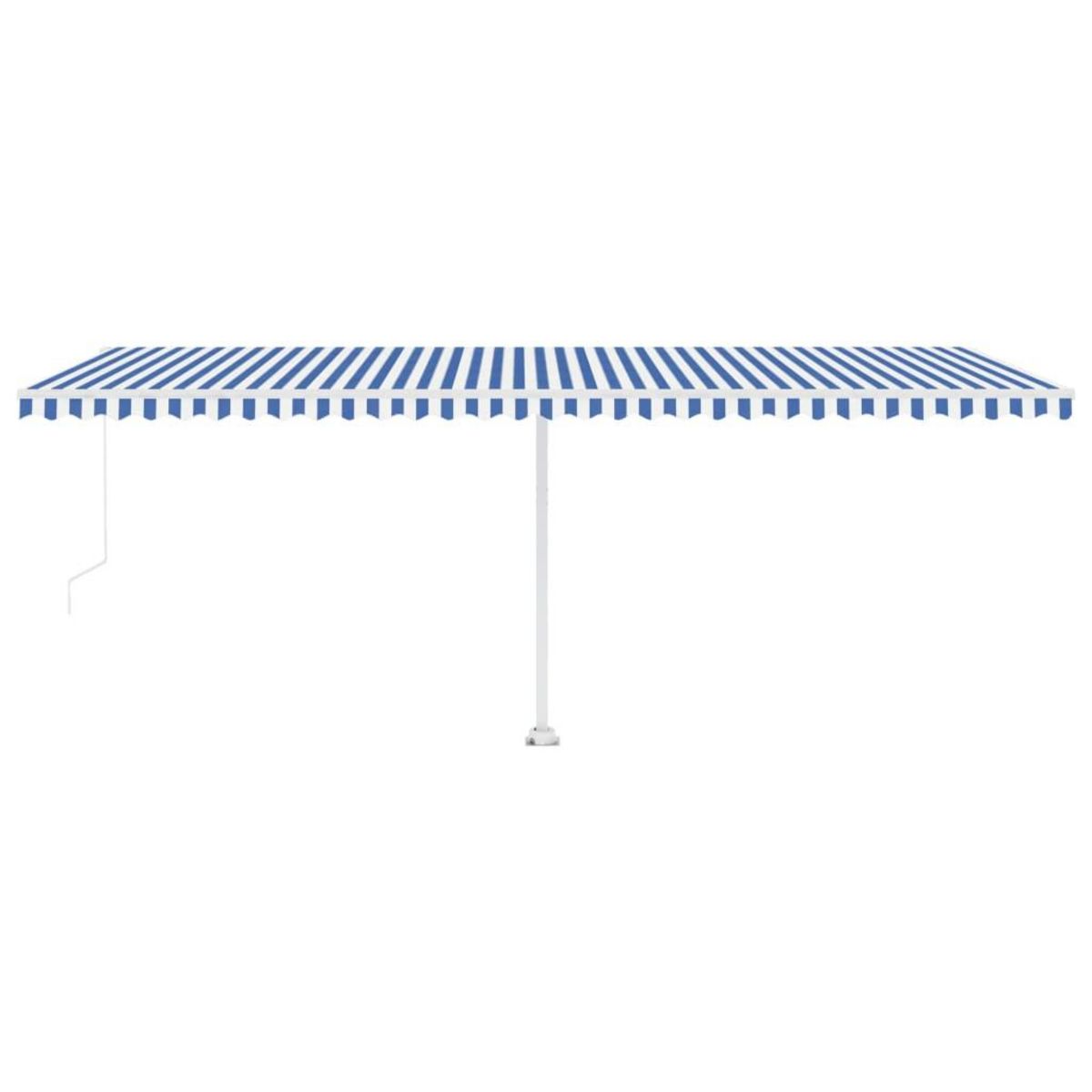 VIDAXL Auvent manuel retractable sur pied 600x300 cm Bleu/Blanc