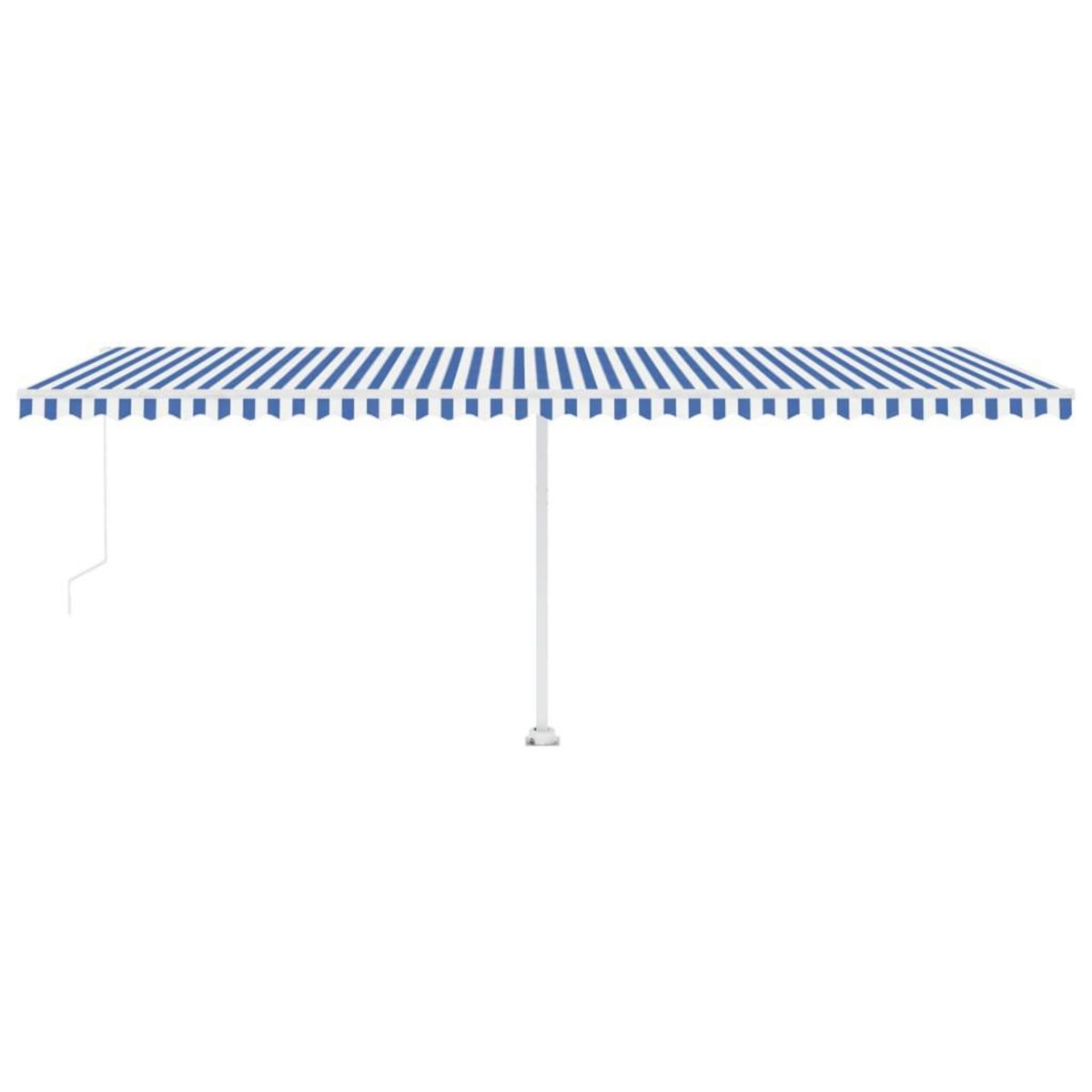VIDAXL Auvent manuel retractable sur pied 600x300 cm Bleu/Blanc