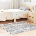 VIDAXL Tapis shaggy a poils longs NAVARRA gris clair 120x120 cm
