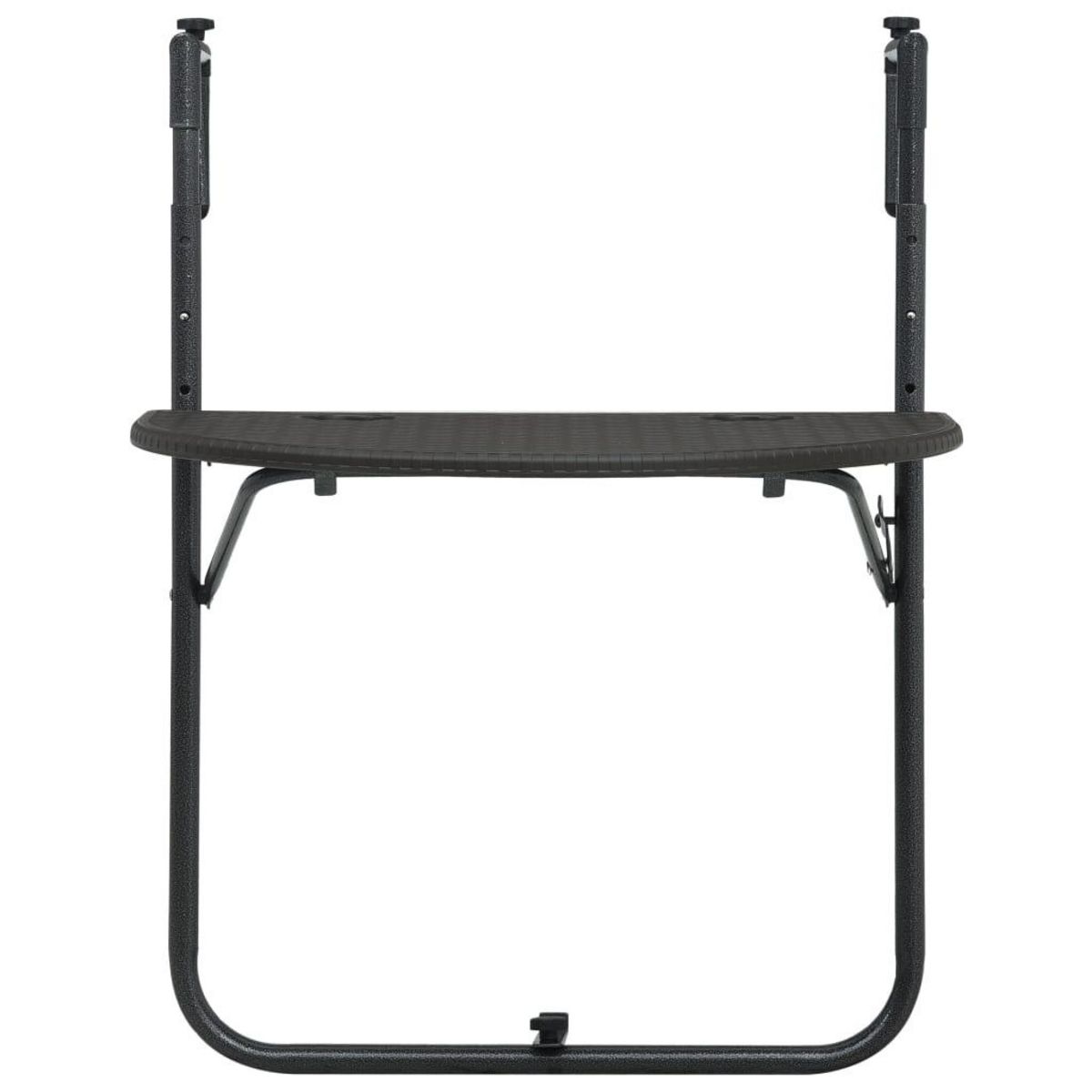 VIDAXL Table de balcon Marron 60x64x83,5 cm Plastique Aspect de rotin