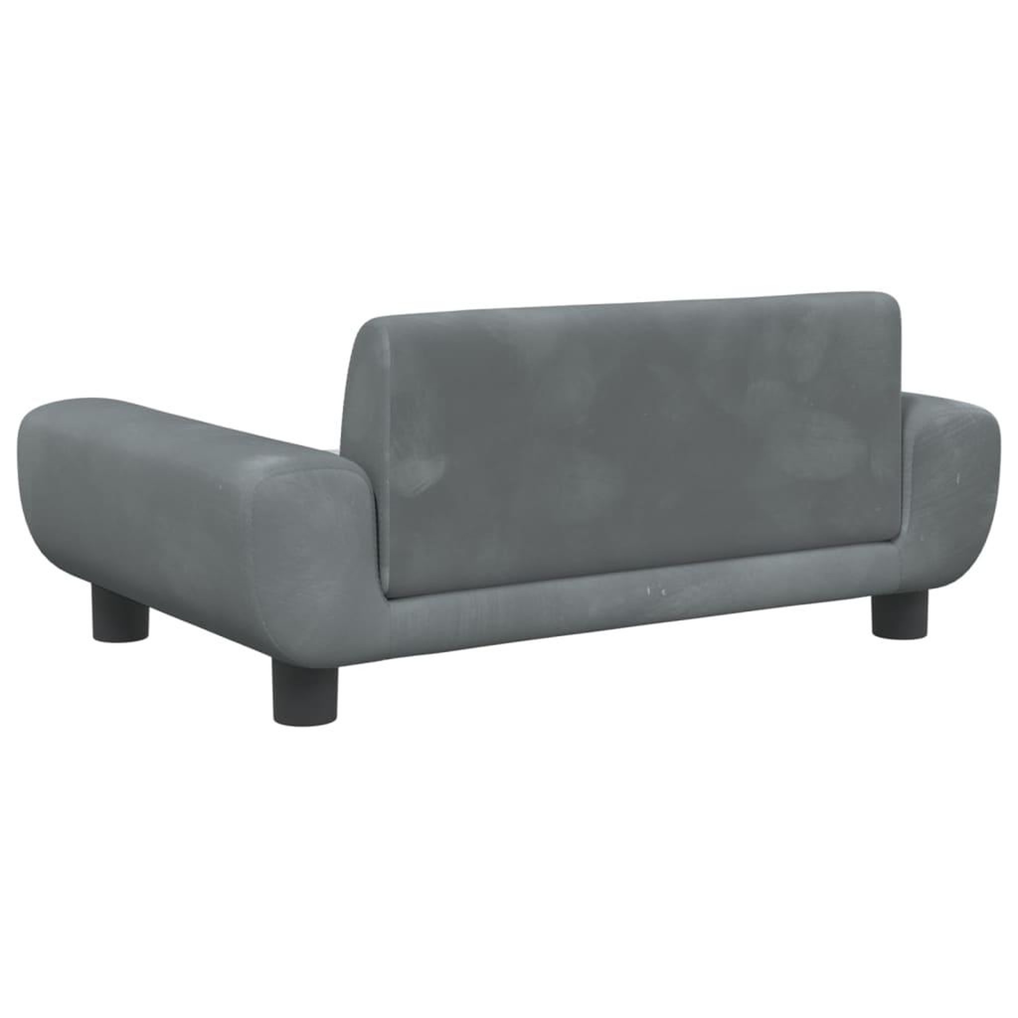 Voir la diapositive 5 : VIDAXL Canape pour enfants gris fonce 70x45x33 cm velours