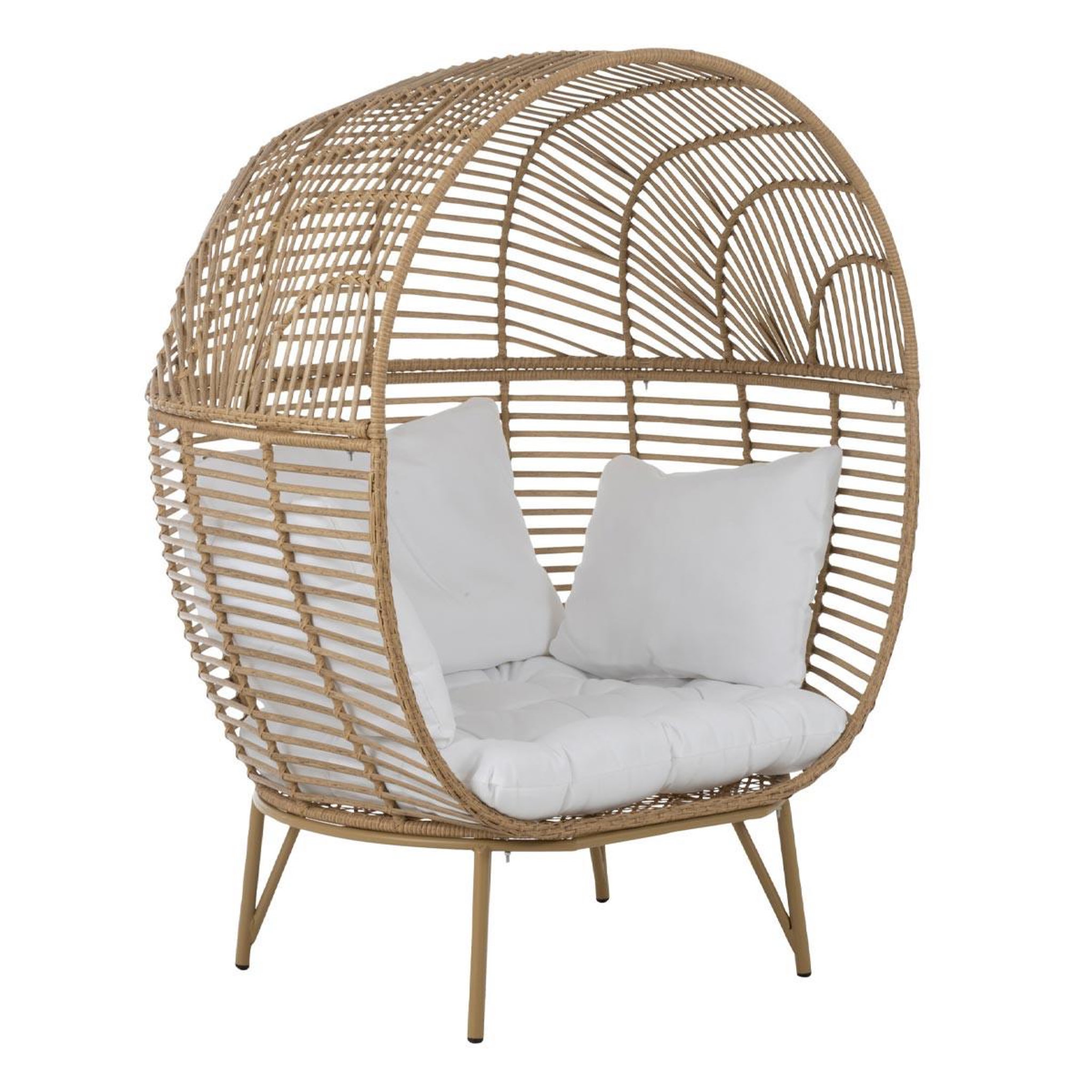 J-LINE Fauteuil design ovale  aciera  148cm naturel