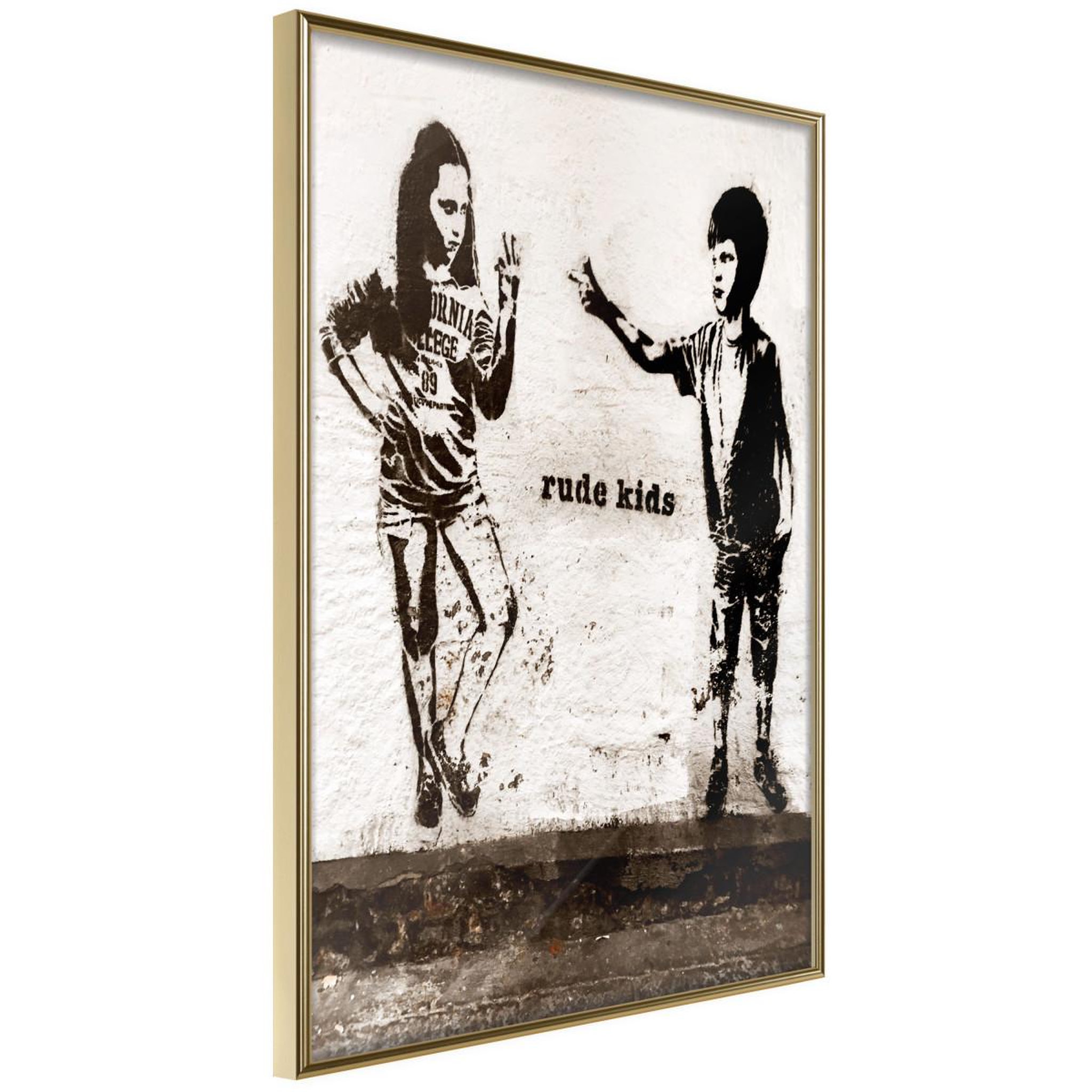 Paris Prix Affiche Murale Encadrée  Banksy Rude Kids