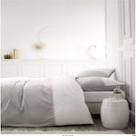 Home collection Parure de housse de couette avec taies percale. Coloris disponibles : Gris