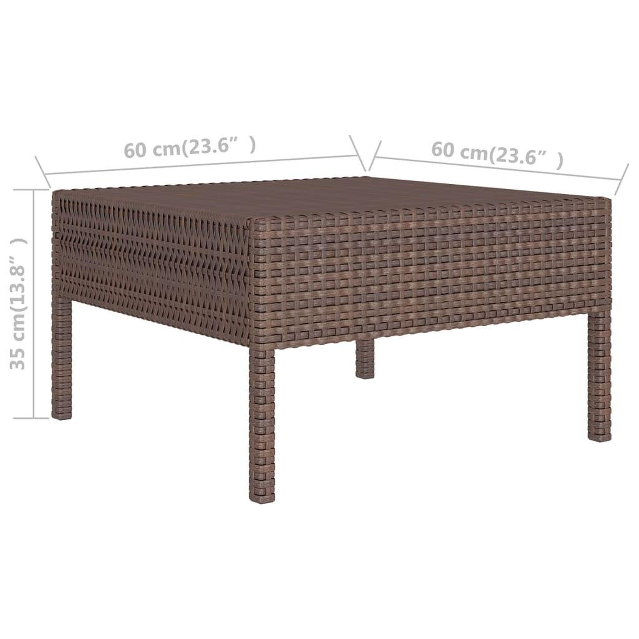 Voir la diapositive 6 : VIDAXL Salon de jardin 14 pcs avec coussins Resine tressee Marron
