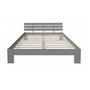 Voir la diapositive 3 : HomeStyle4U Lit double lit en bois futon lit 140x200 lit pin gris cadre de lit en bois massif