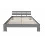 Voir la diapositive 3 : HomeStyle4U Lit double lit en bois futon lit 140x200 lit pin gris cadre de lit en bois massif