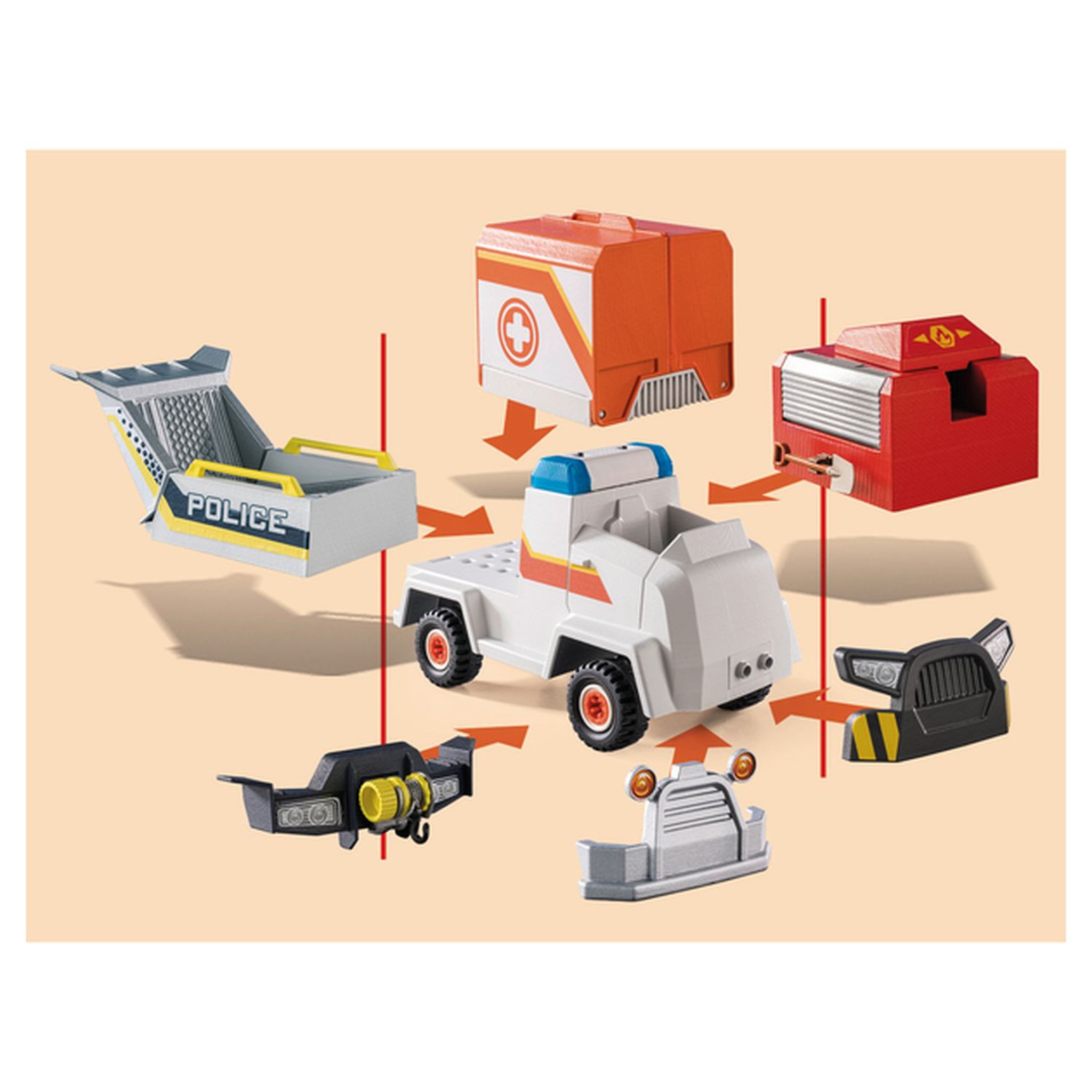Voir la diapositive 3 : PLAYMOBIL Duck on call 70916 Véhicule de secours