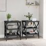 Voir la diapositive 3 : VIDAXL Tables d'appoint 2 pcs Noir 40x42x50 cm Bois d'ingenierie