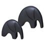 Voir la diapositive 1 : ATMOSPHERA Lot de 2 Statuettes Déco  Éléphant  18cm Noir
