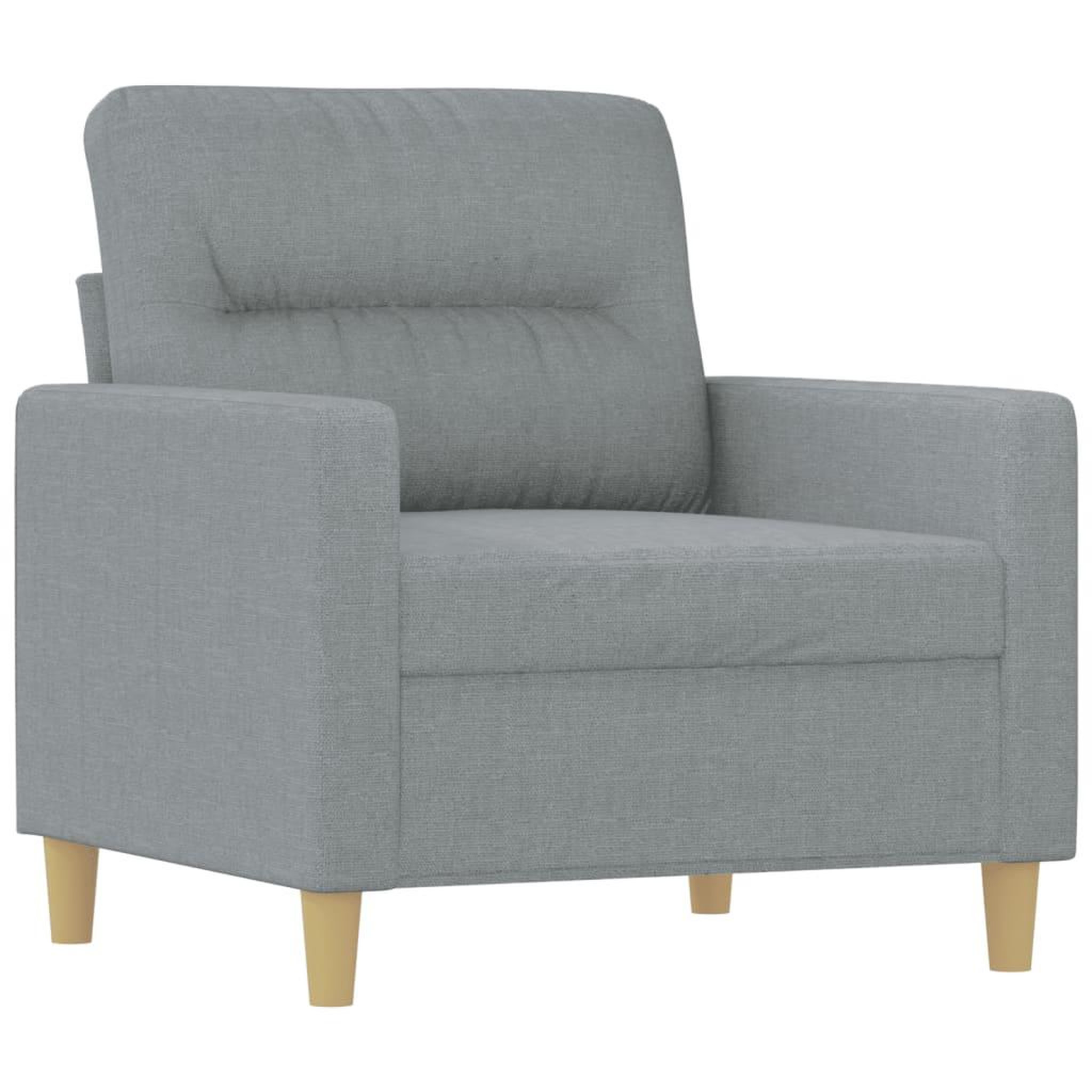 Voir la diapositive 3 : VIDAXL Ensemble de canapes 4 pcs coussins gris clair tissu