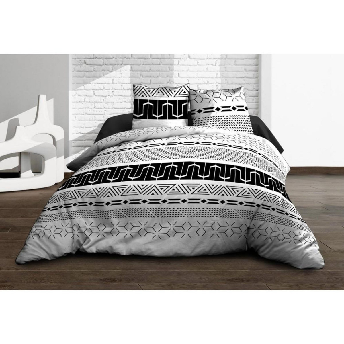 Kaliss Parure 4 pièces Graphic 2 personnes 100% coton 57 fils