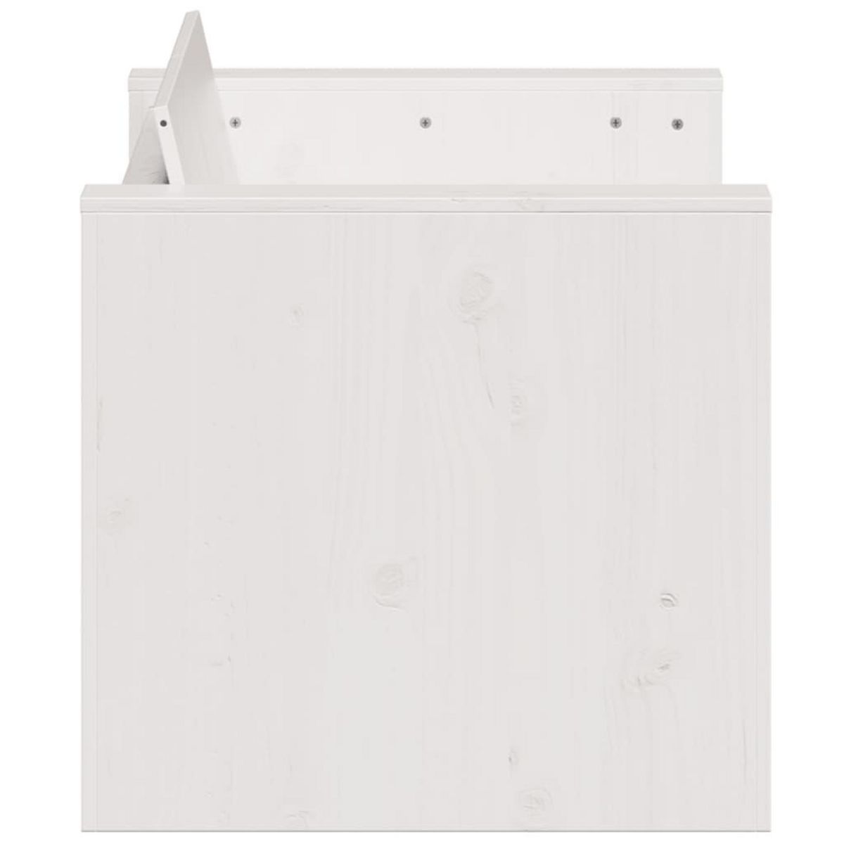 VIDAXL Canape de jardin 2 places blanc 134x60x62 cm bois de pin massif