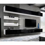 Voir la diapositive 1 : Paris Prix Ensemble Meuble TV Mural  Fly I1  320cm Noir & Blanc