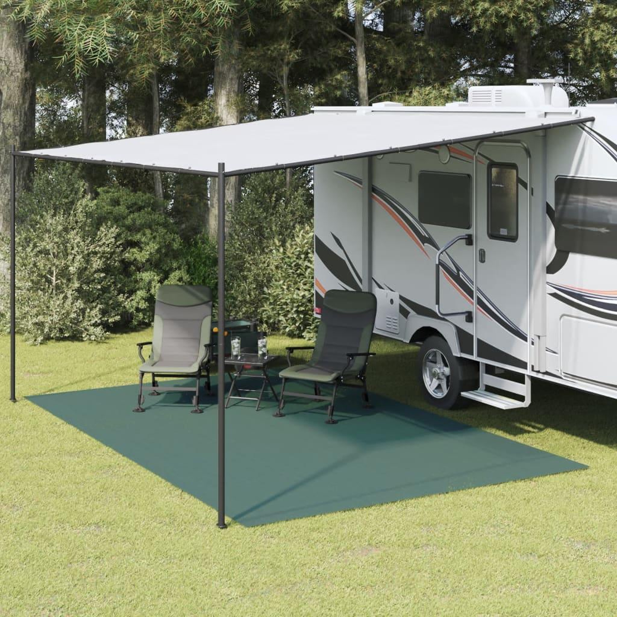 VIDAXL Tapis de tente vert 5x3 m