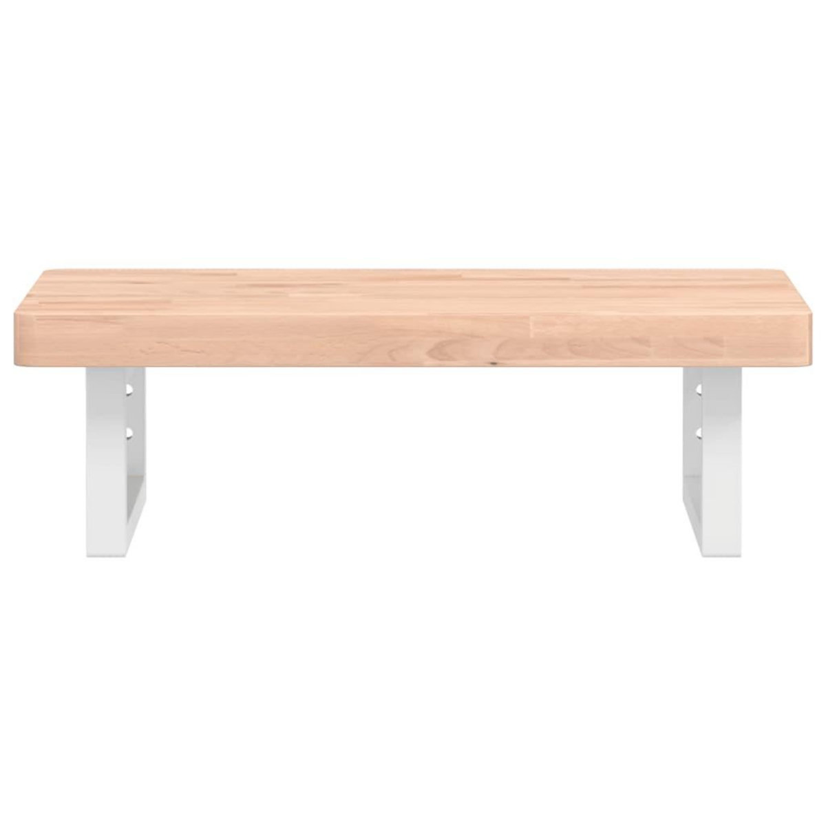 VIDAXL Etagere de vasque murale acier et bois massif de hetre