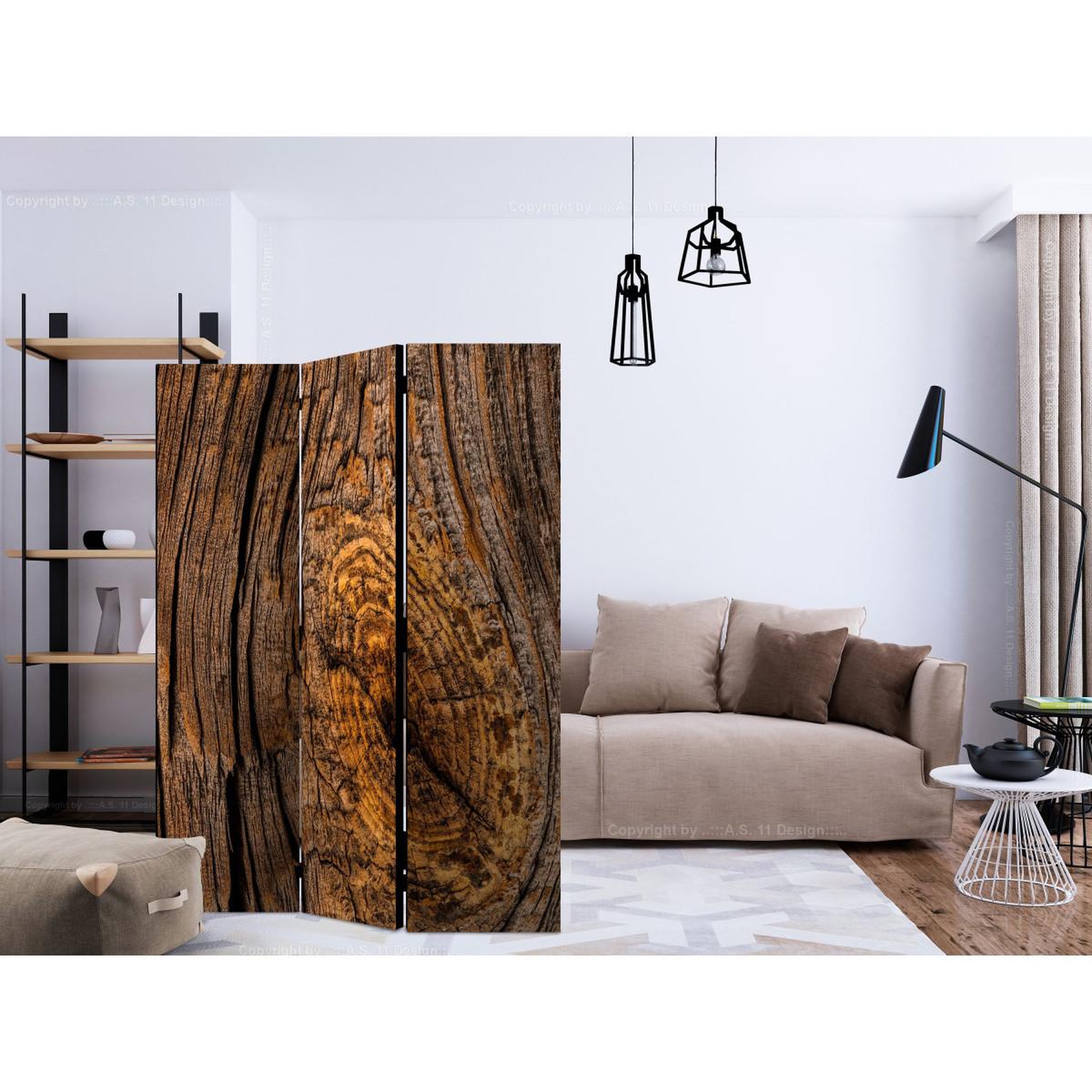 Voir la diapositive 2 : Paris Prix Paravent 3 volets  old tree  135x172cm