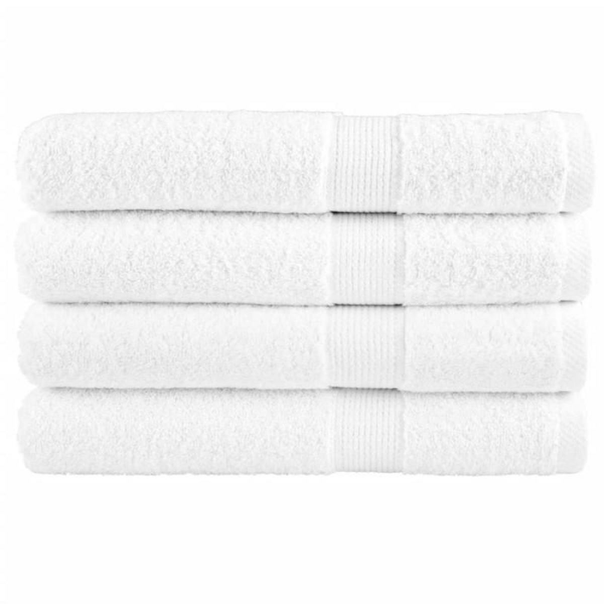 VIDAXL Serviettes de sauna de qualité supérieure SOLUND 4 pcs blanc