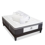 SUITE ETOILEE SUITE ETOILEE | Pack Prêt à dormir SUITE IMPERIALE | Matelas Ressorts ensachés + Sommier + Accessoires. Coloris disponibles : Blanc