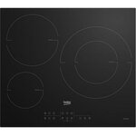 Beko Table de cuisson à induction 60cm 3 feux 7200w noir - hii63205mt
