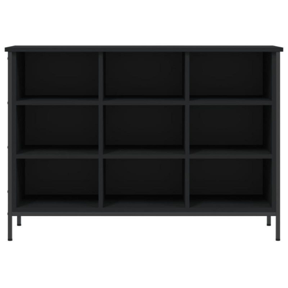 VIDAXL Armoire à chaussures noir 100x35x70 cm bois d ingénierie