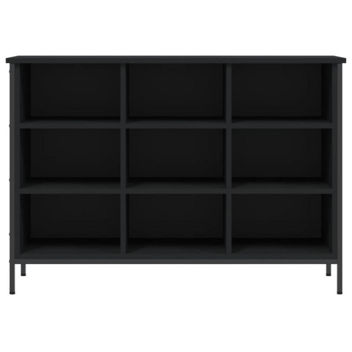 VIDAXL Armoire à chaussures noir 100x35x70 cm bois d ingénierie