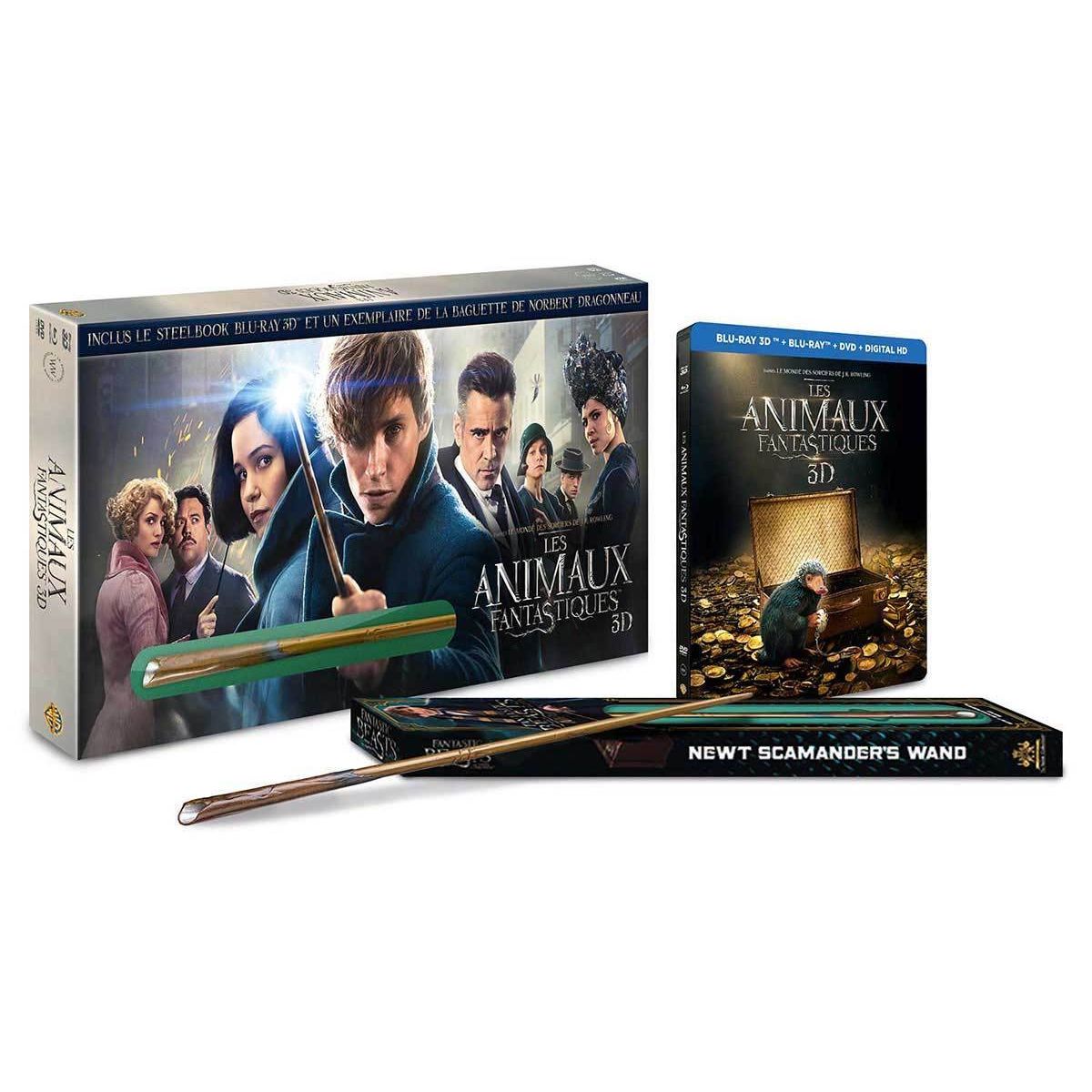 Les Animaux Fantastiques - Blu Ray 3D + baguette magique collector 