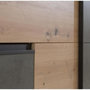 Voir la diapositive 6 : MARKET24 Armoire 2 portes coulissantes 3 tiroirs - Décor chene artisan et béton gris - L 200,1 x P 61,2 x H 200,5 cm - WINN2