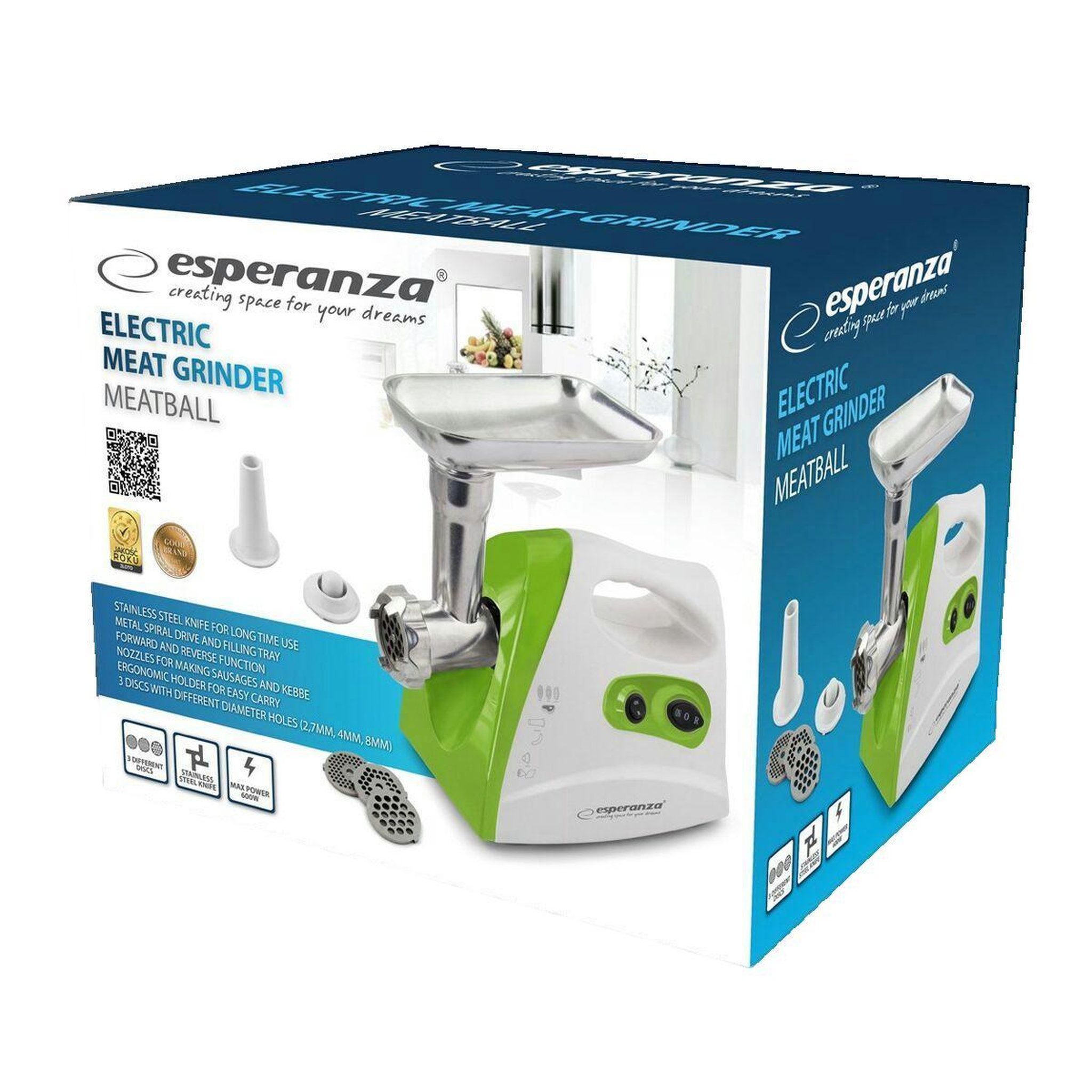 Voir la diapositive 2 : ESPERANZA Hachoir électrique Esperanza EKM012G