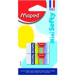 MAPED Lot de 2 mini gommes blanches Softy