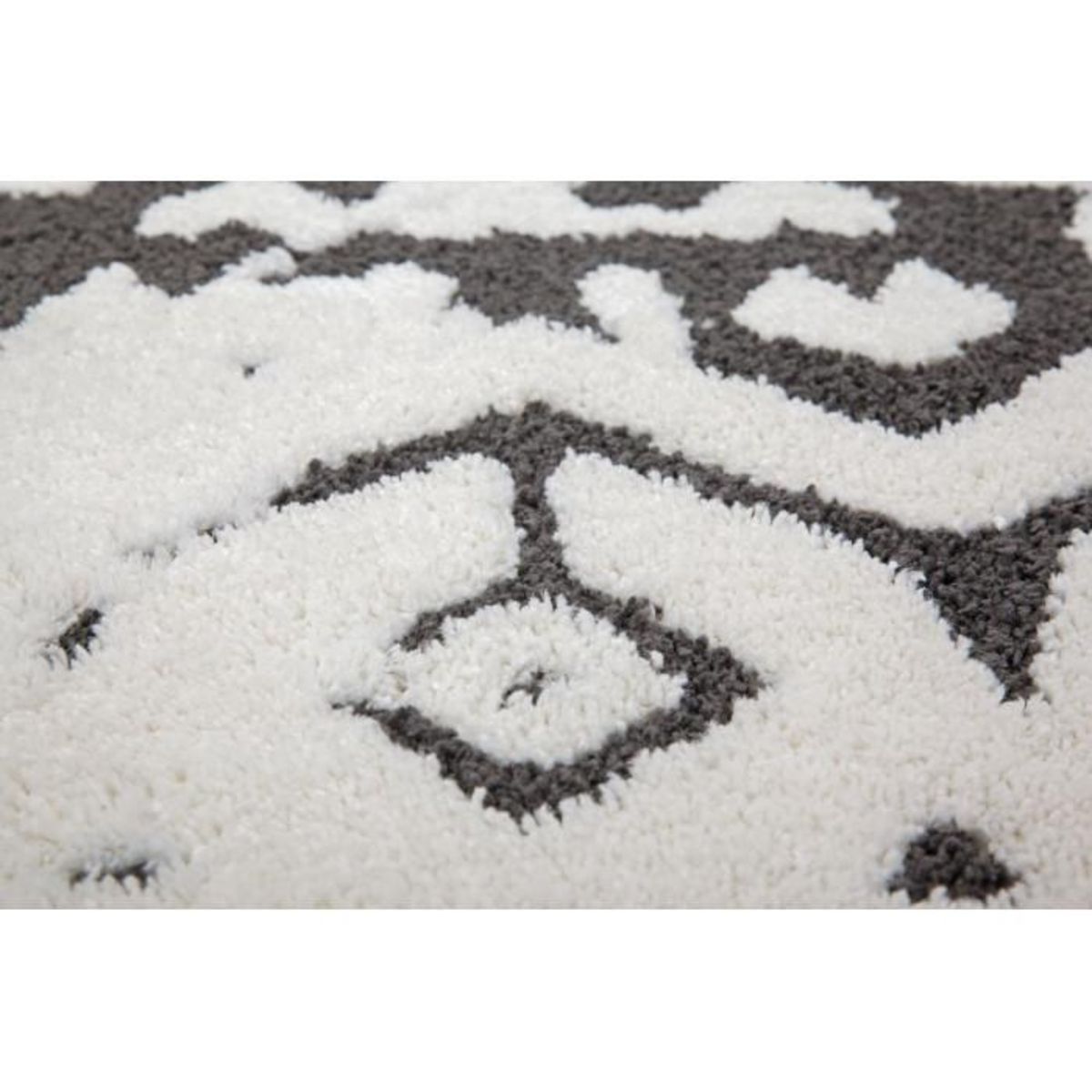 Paris Prix Tapis Ethnique à Franges  Agadir  Noir & Blanc