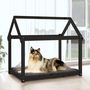 Voir la diapositive 3 : VIDAXL Lit pour chien Noir 101x70x90 cm Bois de pin solide