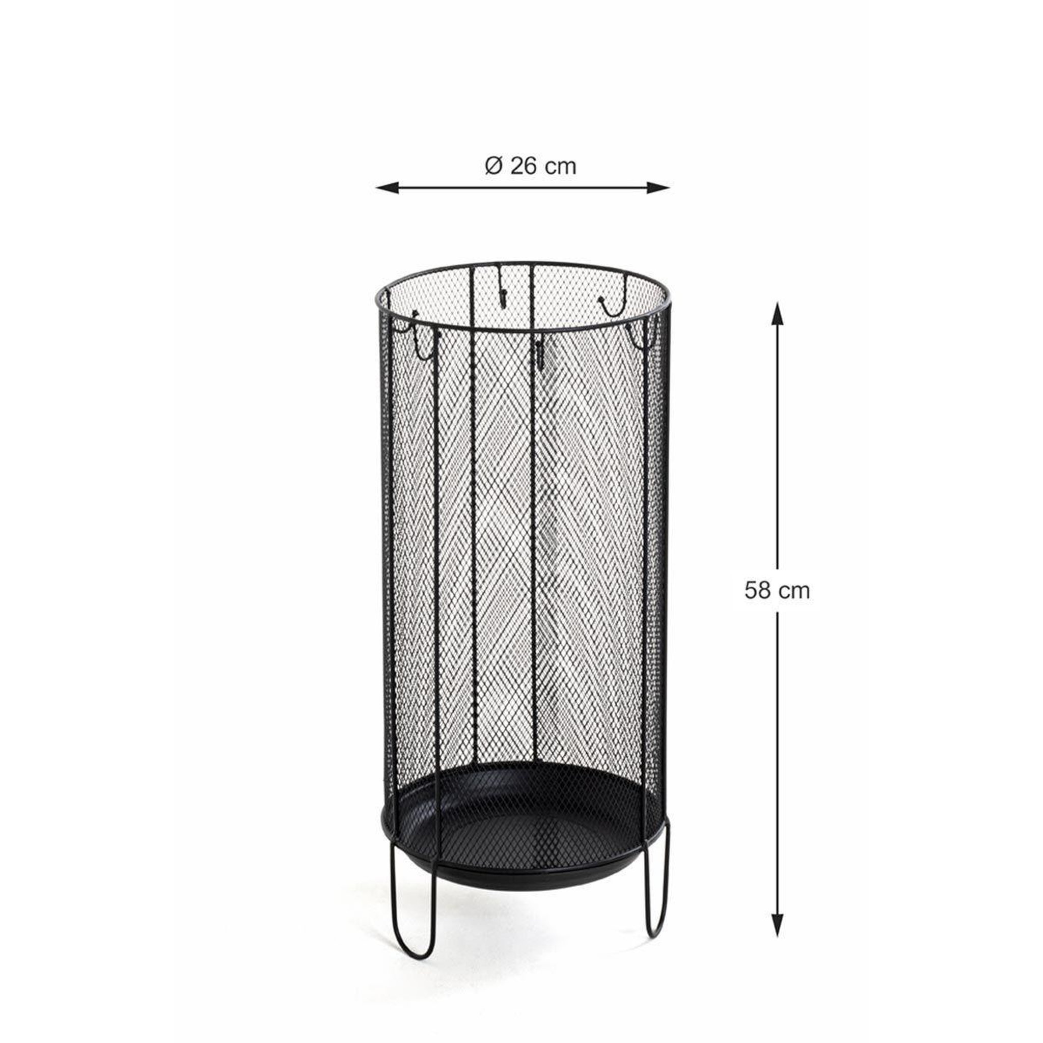 Voir la diapositive 6 : Paris Prix Porte-parapluie en métal  laqué  58cm noir