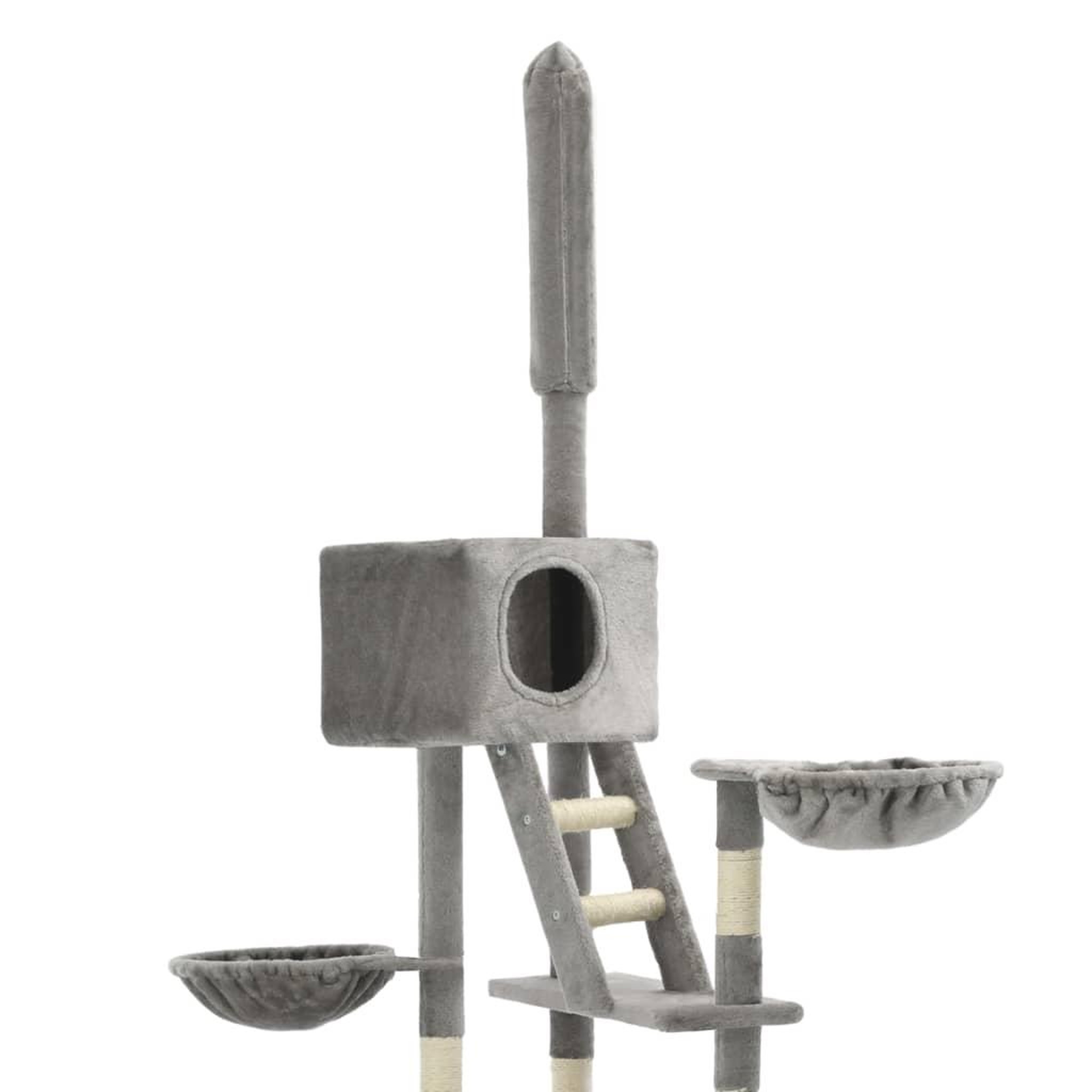 Voir la diapositive 4 : VIDAXL Arbre a chat avec griffoirs en sisal 230-260 cm Gris