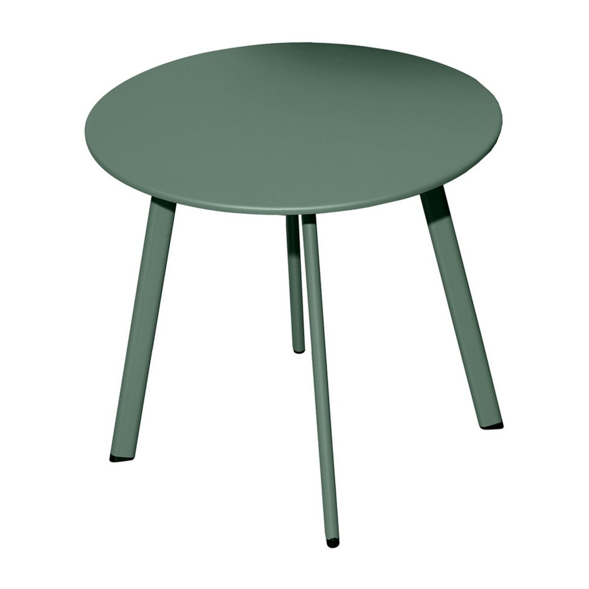 Proloisirs Table basse de jardin Massaï ø 45 cm en acier époxy - vert