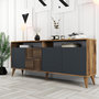 Voir la diapositive 3 : Habitat et Jardin Buffet en bois  Milan  - 180 x 35 x 78 cm - Noyer Anthracite