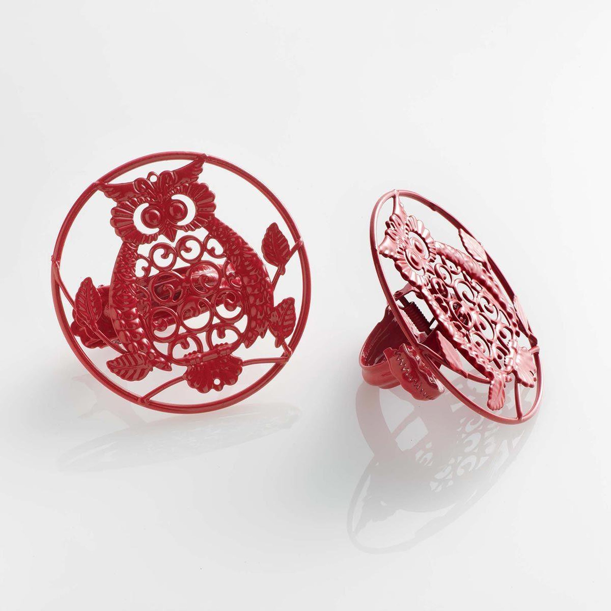 Voir la diapositive 2 : Douceur d'Intérieur Lot de 2 embrasses de rideau  gufo  8cm rouge