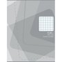 AUCHAN Cahier piqué 17x22cm 192 pages grands carreaux Seyes gris motifs carrés