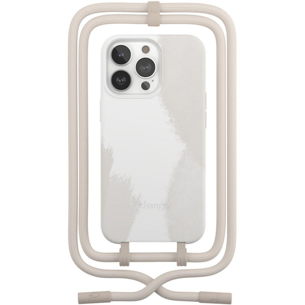 WOODCESSORIES Coque avec cordon iPhone 13 Pro Max Tour de cou blanc