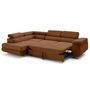Voir la diapositive 5 : LISA DESIGN Zaria - canapé d'angle gauche 5 places convertible avec coffre et têtières en velours côtelé grosses côtes
