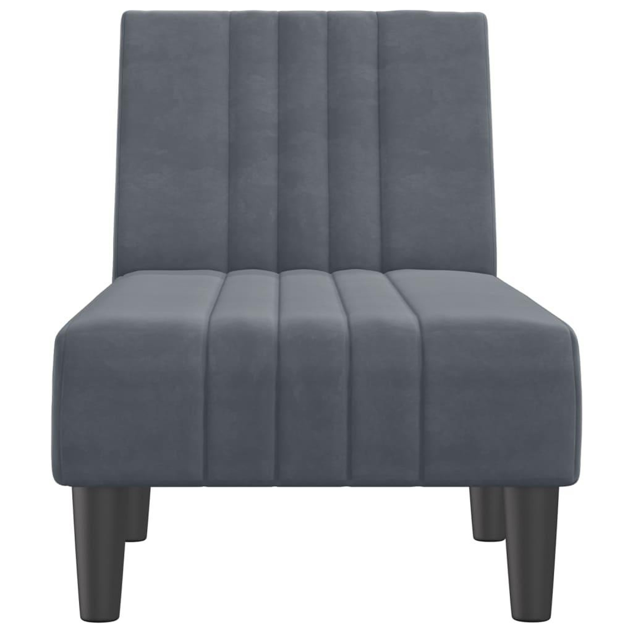 Voir la diapositive 4 : VIDAXL Chaise longue gris fonce velours