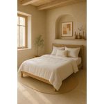 BATON ROUGE Housse de couette 100% gaze de coton lavé blanc pur. Coloris disponibles : Blanc